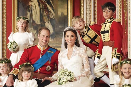 Remembering the Royal wedding Prince William and Catherine Middleton following their wedding service at Westminster Abbey, London.