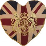 Royal Crest-Vintage Heart-Shaped Cushion