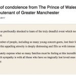 Message of Condolence from The Prince of Wales