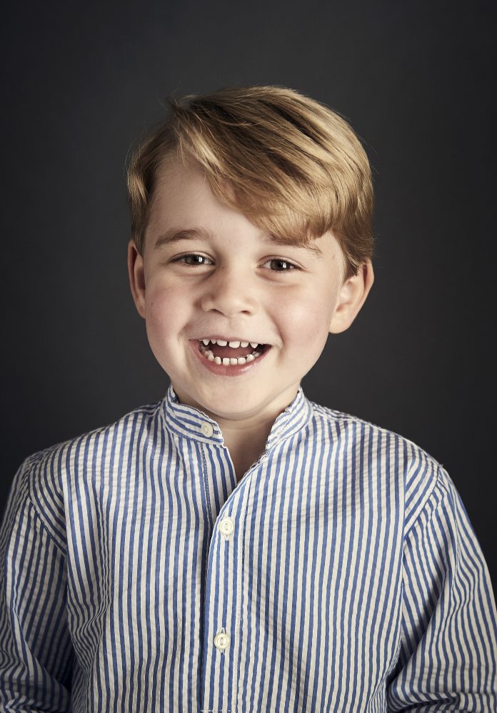 The Duke and Duchess of Cambridge are delighted to share a new official portrait of Prince George to mark His Royal Highness's fourth birthday.