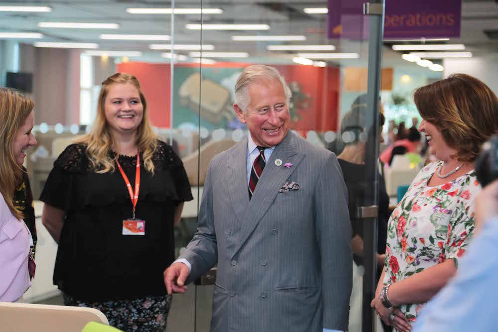 HRH Prince of Wales officially opens the Moneypenny centre at Wrexham.