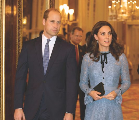 The Prince and Princess of Wales Host Young Forum on World Mental Health Day The Duke and Duchess of Cambridge attend a reception on World Mental Health Day at Buckingham Palace, London, 2017.