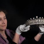 4. A Historic Royal Palaces conservator prepares the spectacular Fife Tiara for display at Kensington Palace. (c) Historic Royal Palaces