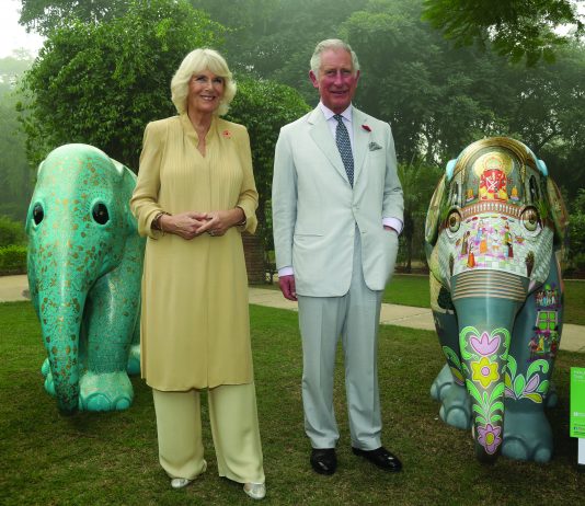 The King and Queen Attane Elephant Family Evening The Prince of Wales and the Duchess of Cornwall attend an Elephant Family charity event at the British High Commissioner's Residence in New Delhi, India, on the latest leg of their tour of the Far East, 2018.