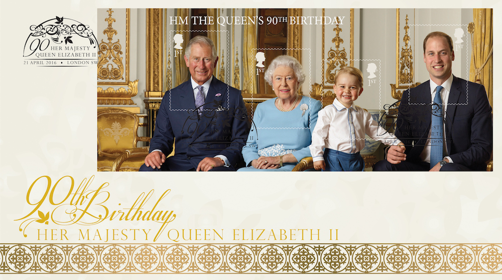 HM The Queens 90th Birthday Miniature Sheet Cover
