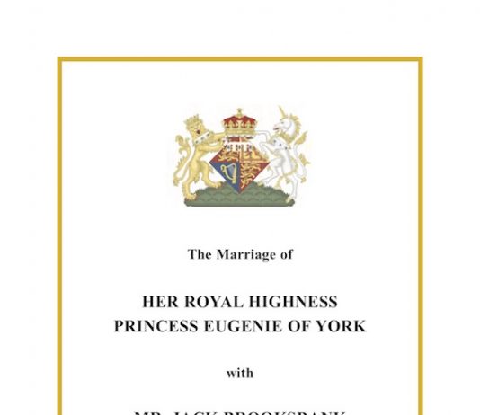Royal Wedding Order of Service Order of Service Princess Eugenie and Mr Brooksbank Page 1