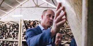 Prince of Wales Announces Support Package for Africa’s Wildlife Rangers The Duke of Cambridge with Naomi Doak from United for Wildlife, and Head of Conservation Programmes at the Royal Foundation, on his visit to Tanzania, 2018.