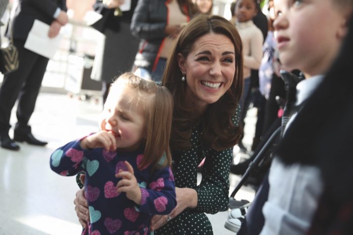 The Duchess of Cambridge during a visit to Evelina Children's Hospital in London, 2019.