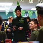 The Duchess of Cambridge after attending the St Patrick’s Day parade at Cavalry Barracks in Hounslow, where she presented shamrock to officers and guardsmen of 1st Battalion the Irish Guards. 2019