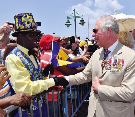 The Prince of Wales Arrives in Barbados