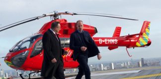 The Prince of Wales to Visit London’s Air Ambulance Charity The Prince of Wales, Patron of London’s Air Ambulance Charity, will visit the service to mark the end of the ‘Up Against Time’ fundraising appeal which raised a total of £16 million to fund two new H135 helicopters. Image date 2019.
