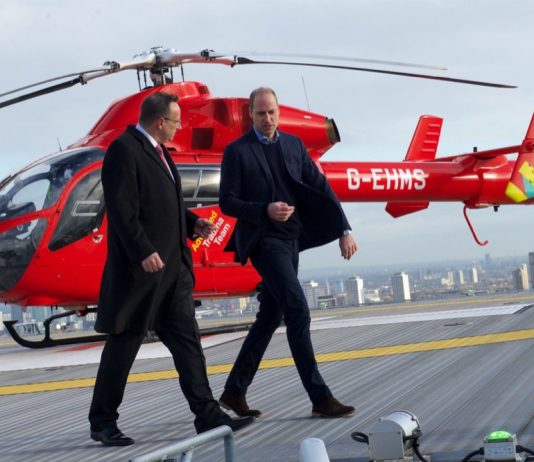 The Prince of Wales to Visit London’s Air Ambulance Charity The Prince of Wales, Patron of London’s Air Ambulance Charity, will visit the service to mark the end of the ‘Up Against Time’ fundraising appeal which raised a total of £16 million to fund two new H135 helicopters. Image date 2019.