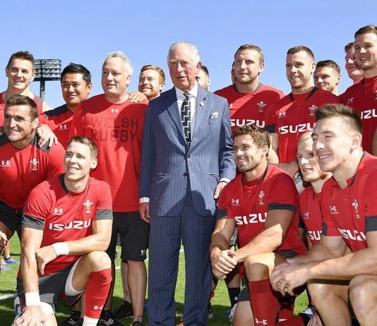 The Prince of Wales Visits Wales Rugby World Cup Training Ground