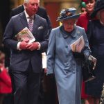 Queen Elizabeth II and the Prince of Wales leaving after the Commonwealth Service at Westminster Abbey, London on Commonwealth Day, 2020