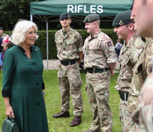 The Duchess of Cornwall to Attend The Rifles Sounding Retreat