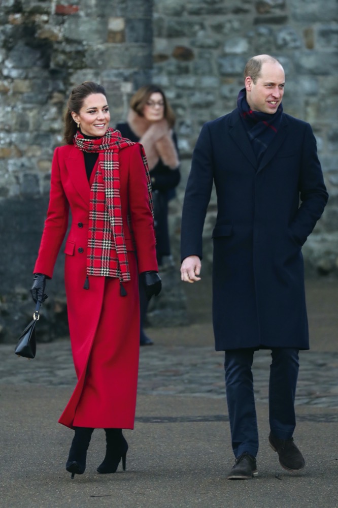 The Duke and Duchess of Cambridge, arrive at Cardiff Castle, in Cardiff, Wales, on the final day of a three-day tour across the country, 2021.