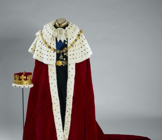 Displays Will Commemorate The Life and Work of HRH The Prince Philip, Duke of Edinburgh The Coronation Robe and Coronet worn by HRH The Prince Philip, Duke of Edinburgh during Her Majesty The Queen’s Coronation on 2 June 1953. Credit: Royal Collection Trust/All Rights Reserved