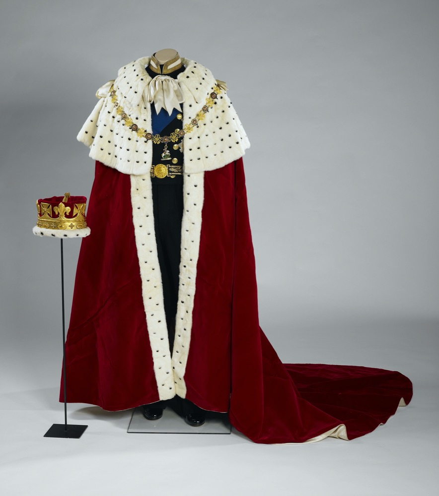 The Coronation Robe and Coronet worn by HRH The Prince Philip, Duke of Edinburgh during Her Majesty The Queen’s Coronation on 2 June 1953. Credit: Royal Collection Trust/All Rights Reserved
