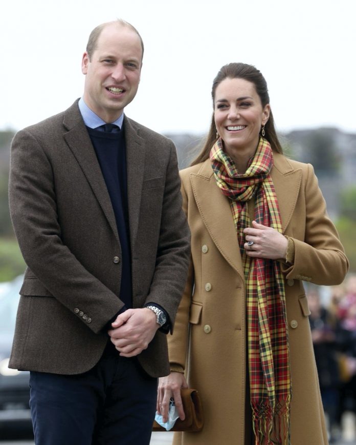 The Duke and Duchess of Cambridge during the official opening of The Balfour, Orkney's new hospital in Kirkwall, where they are meeting NHS staff as they continue their tour of Scotland, 2021.