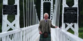 The King to Visit Scotland The Duke of Rothesay during a visit to Cambus O'May suspension bridge in Aberdeenshire following its repair, August 31, 2021.