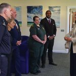 The Duchess of Cambridge during a visit to RAF Brize Norton, near Oxford, to meet military personnel and civilians who helped evacuate Afghans from their country. Picture date: Wednesday September 15, 2021.