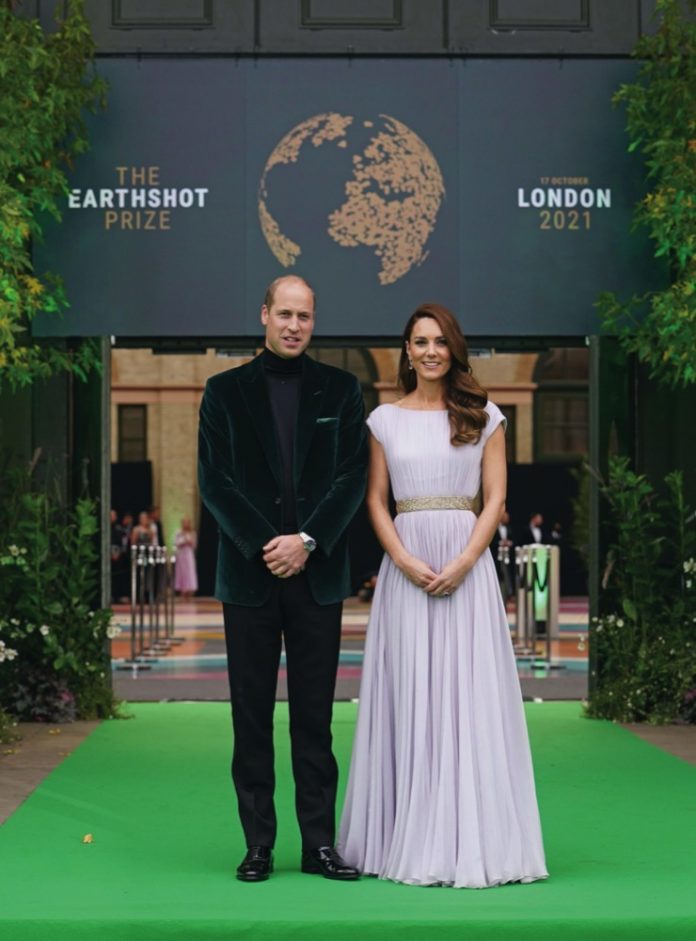 The Duke and Duchess of Cambridge arrive for the first Earthshot Prize awards ceremony at Alexandra Palace in London, October, 2021.