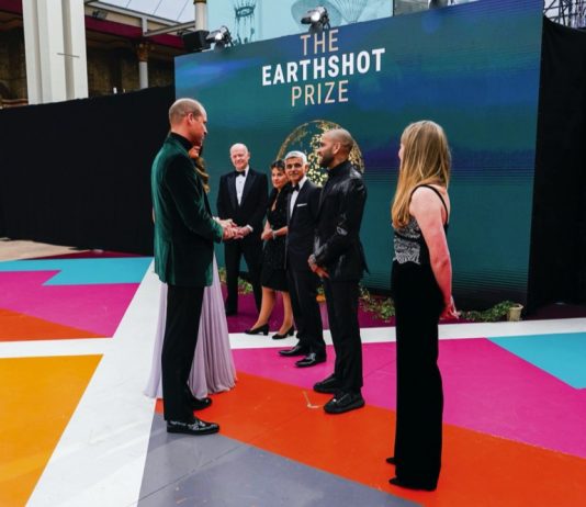 Earthshot Week 2024 Kicks Off The Duke and Duchess of Cambridge speak with guests as they attend the first Earthshot Prize awards ceremony at Alexandra Palace in London, 2021.