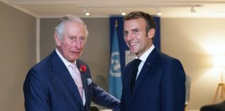 The King and The Queen Consort will undertake State Visits to France and Germany The Prince of Wales greets the President of France Emmanuel Macron ahead of their bilateral during the Cop26 summit at the Scottish Event Campus (SEC) in Glasgow, November 1, 2021.