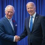 The Prince of Wales greets the President of the United States Joe Biden ahead of their bilateral meeting during the Cop26 summit at the Scottish Event Campus (SEC) in Glasgow. Picture date: Tuesday November 2, 2021.