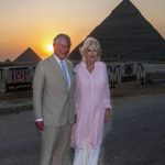 The Prince of Wales and The Duchess of Cornwall during a visit to the Great Pyramids of Giza, on the third day of their tour of the Middle East. Picture date: Thursday November 18, 2021.
