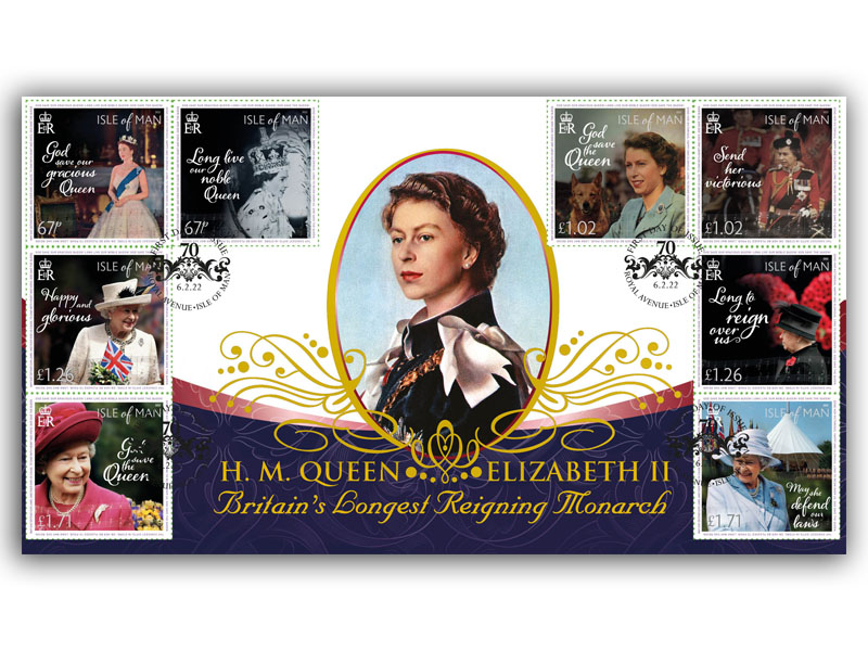 Queen Elizabeth II Our Longest Reigning Monarch First Day Cover Isle of Man (BC702IOM)