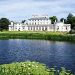 Frogmore House and Gardens across Frogmore Lake, Home Park, Windsor, Berkshire, England, United Kingdom