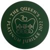 Queen's Platinum Jubilee Leatherette Coaster - Green