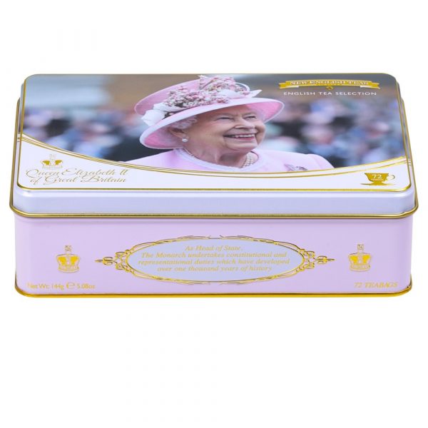 Queen Elizabeth II Tea Tin With 72 Teabag Selection