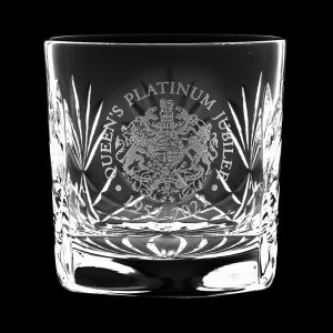 Royal Scot Crystal Queen's Platinum Jubilee - Kintyre Crystal Whisky Tumbler