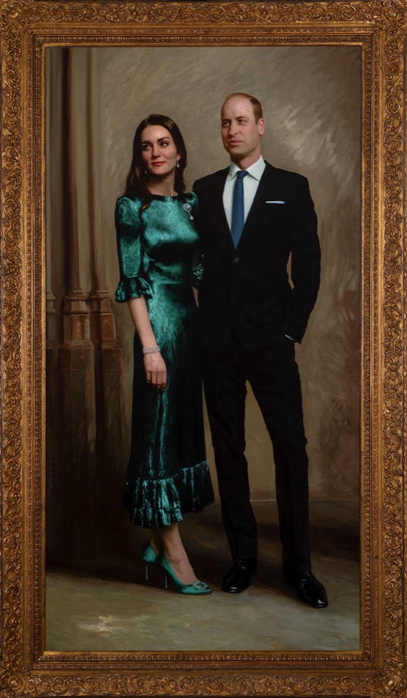 A new portrait of The Duke and Duchess of Cambridge, painted by award-winning British portrait artist Jamie Coreth, has been released today. © Jamie Coreth/Fine Art Commissions