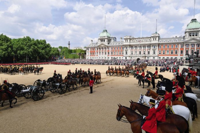 The Trooping the Colour ceremony at Horse Guards Parade, central London, June 2, 2022.