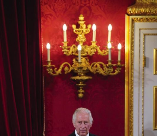 Announcement of a State Visit by the President of South Africa King Charles III makes his declaration during the Accession Council at St James's Palace, London, September 10, 2022.