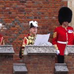 Garter Principle King of Arms, David Vines White (centre) reads the proclamation of new King, King Charles III, from the Friary Court balcony of St James’s Palace, London, after King Charles III was formally proclaimed monarch. Charles automatically becam