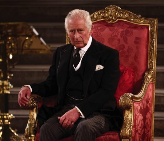 The King will Visit Ukrainian Military Recruits King Charles III at Westminster Hall, London, where both Houses of Parliament are meeting to express their condolences following the death of Queen Elizabeth II. September 12, 2022.