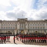 September 14th, 2022. London, UKThe Queen?s coffin leaves Buckingham Palace by Gun Carriage followed by Prince Harry, The Duke of Sussex, Prince William, The Prince of Wales, Prince Andrew, The Duke of York, Princess Anne, The Princess Royal,  Prince Edw