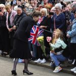 Glasgow, Scotland, UK. 15th, September, 2022. Glasgow Scotland, UK. The Princess Royal, Princess Anne visits Glasgow and meets the people before entering the city chambers to meet the Lord Provost, and invited guests of organisations for whom Queen Elizab