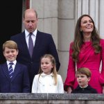 File photo dated 05/06/22 of Prince George, the Duke of Cambridge, Princess Charlotte, Prince Louis and the Duchess of Cambridge stand on the balcony during the Platinum Jubilee Pageant at Buckingham Palace, London. The Duke and Duchess of Cambridge are t
