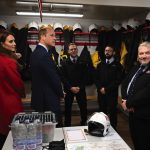 The Prince and Princess of Wales during their visit to the RNLI Holyhead Lifeboat Station in Anglesey, north Wales, where they met with crew, volunteers and some of those who have been supported by their local unit. Picture date: Tuesday September 27, 202