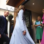 The Prince and Princess of Wales are greeted by (left to right) Martina McIlkenny, Care Team Manager and Renee Quinn, PIPS Executive Director as they arrive for a visit to PIPS Suicide Prevention (PIPS Charity) in Belfast which works across communities in