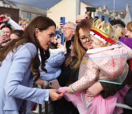 The Princess of Wales will join World Record-Breaking Captain Preet Chandi MBE on School Visit The Prince and Princess of Wales meet members of the public during a walkabout outside Carrickfergus Castle in Carrickfergus as part of a visit to Northern Ireland. October 6, 2022.