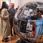 King Charles III is shown The World Reimagined Globes during a visit to Leeds Central Library and Art Gallery in Leeds, West Yorkshire. Picture date: Tuesday November 8, 2022.