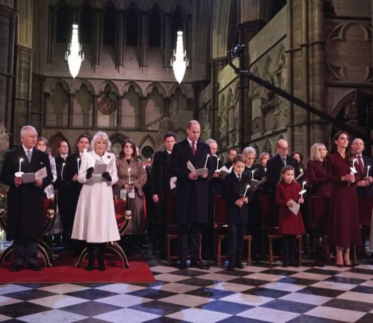 Royal Family to Attend ‘Together at Christmas’ Carol Service King Charles III, the Queen Consort, the Prince of Wales, Prince George, Princess Charlotte, the Princess of Wales and the Countess of Wessex during the 'Together at Christmas' Carol Service at Westminster Abbey in London, December, 2022.