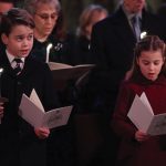 Prince George and Princess Charlotte during the ‘Together at Christmas’ Carol Service at Westminster Abbey in London. Picture date: Thursday December 15, 2022.