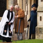 King Charles III and the Queen Consort attending the Christmas Day morning church service at St Mary Magdalene Church in Sandringham, Norfolk. Picture date: Sunday December 25, 2022.